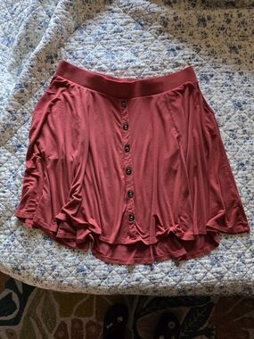 torrid Orange Button-Front Circle Skater Skirt
